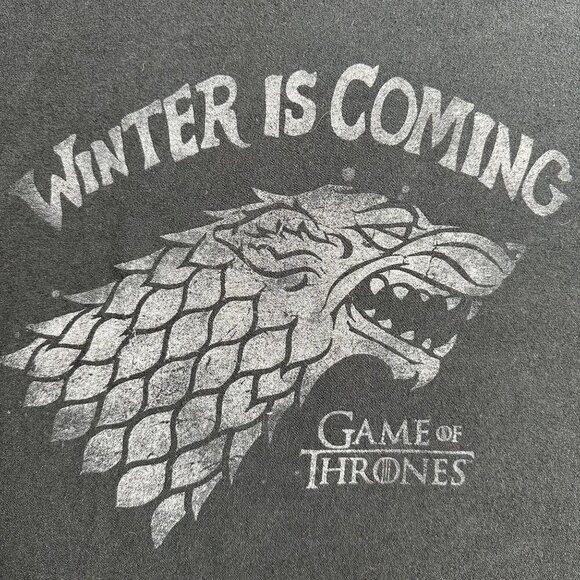 Game of Thrones Winter‎ is Coming Black T Shirt Size Large - Picture 2 of 9
